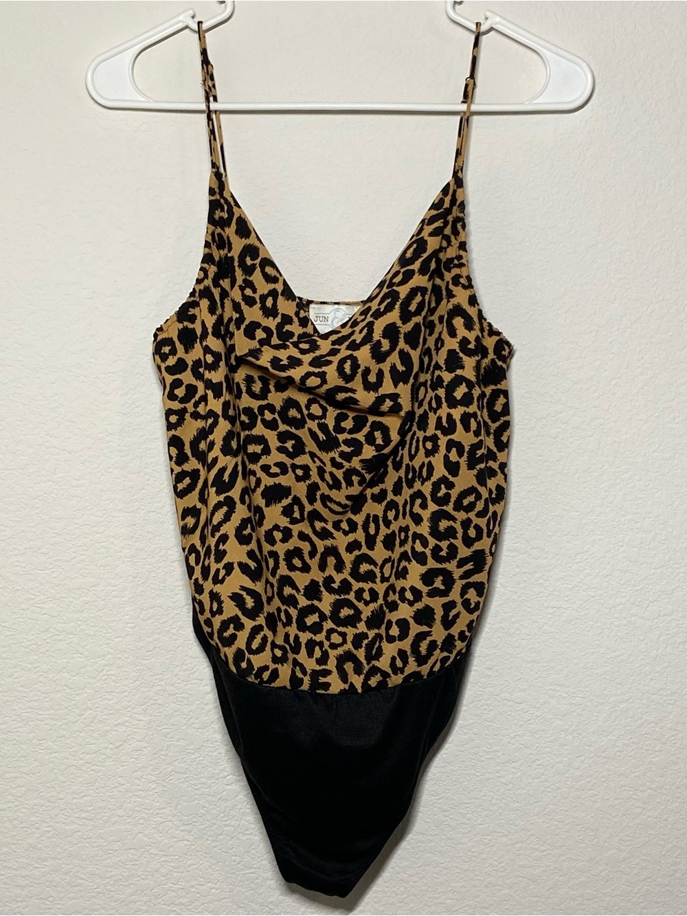 JUN & IVY Animal Leopard Print Bodysuit Size Large